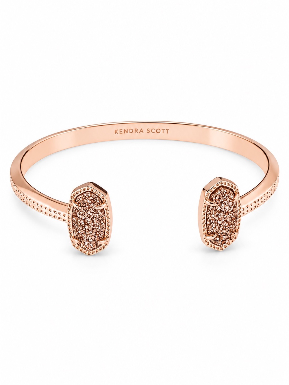 Kendra Scott Elton Rose Gold Cuff Bracelet in Rose Gold Drusy